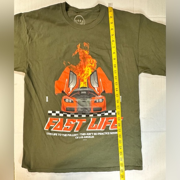 CVLA Fast World Men’s Tee Army Color Large Pre-owned - Picture 4 of 6